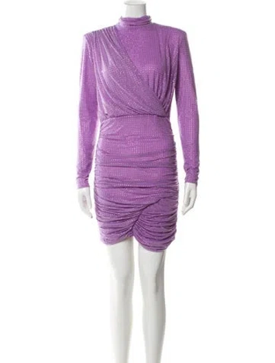 Pre-owned Simkhai Mock Neck Mini Dress In Purple