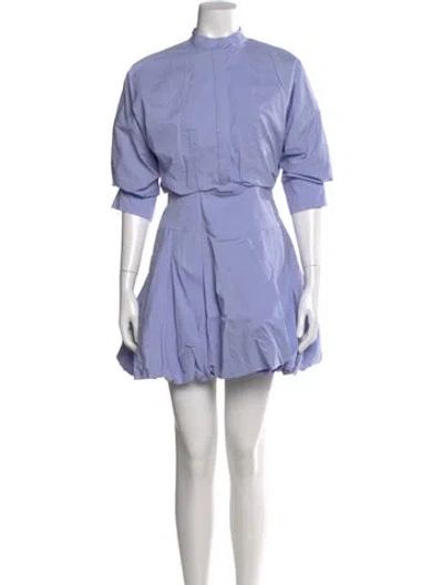 Pre-owned Simkhai Mock Neck Mini Dress In Purple
