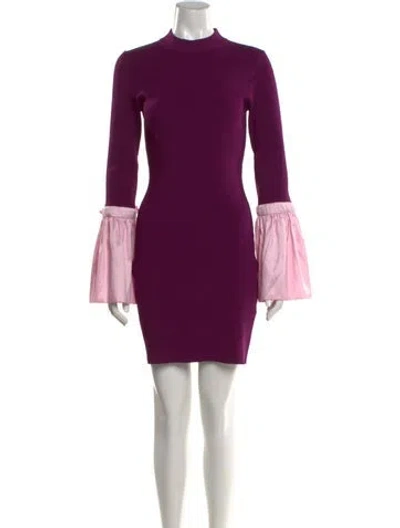 Pre-owned Simkhai Mock Neck Mini Dress In Purple