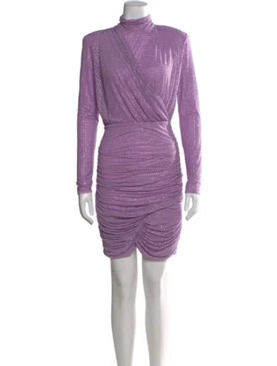 Pre-owned Simkhai Mock Neck Mini Dress In Purple