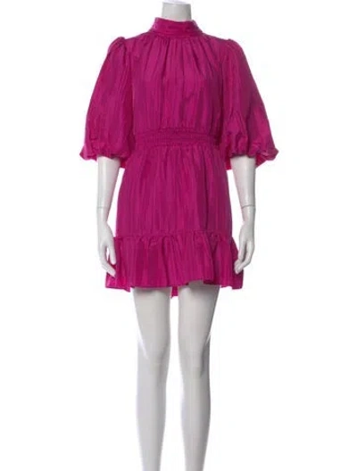 Pre-owned Simkhai Mock Neck Mini Dress In Purple