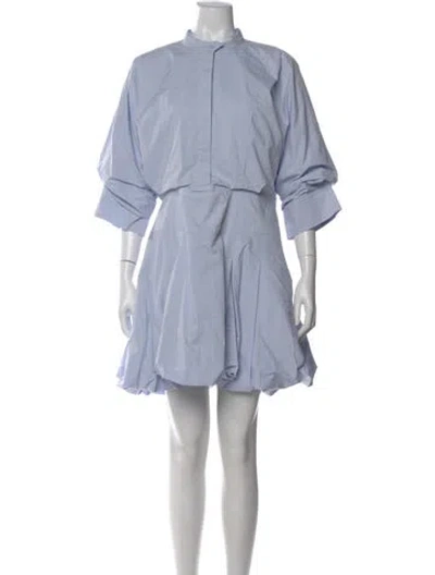 Pre-owned Simkhai Mock Neck Mini Dress W/ Tags In Blue