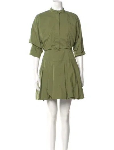 Pre-owned Simkhai Mock Neck Mini Dress W/ Tags In Green