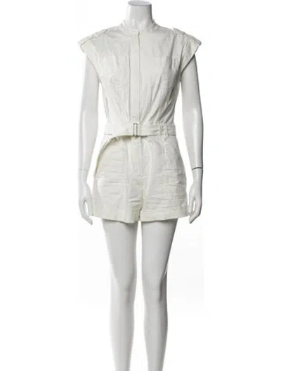 Pre-owned Simkhai Mock Neck Romper In Neutral