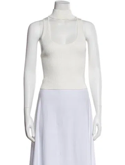 Pre-owned Simkhai Mock Neck Sleeveless Crop Top W/ Tags In Neutral
