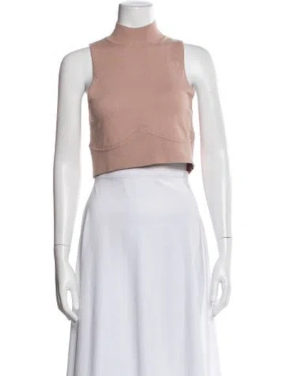 Pre-owned Simkhai Mock Neck Sleeveless Crop Top W/ Tags In Pink