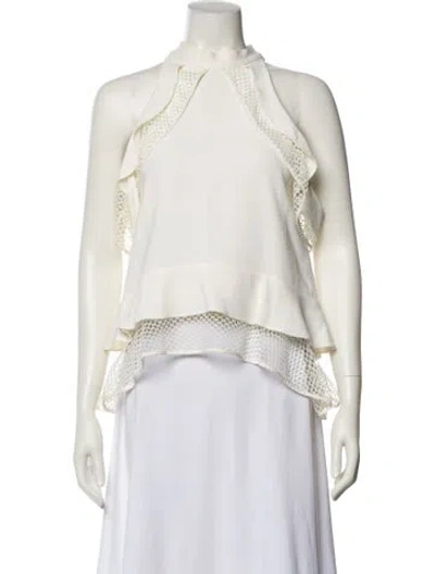 Pre-owned Simkhai Mock Neck Sleeveless Top In Neutral