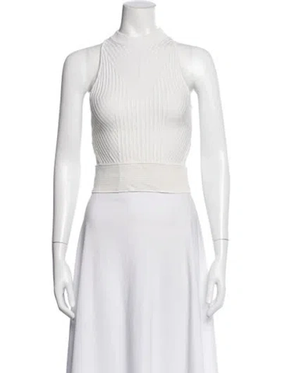 Pre-owned Simkhai Mock Neck Sleeveless Top In Neutral