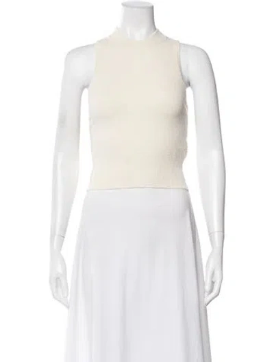 Pre-owned Simkhai Mock Neck Sleeveless Top In Neutral