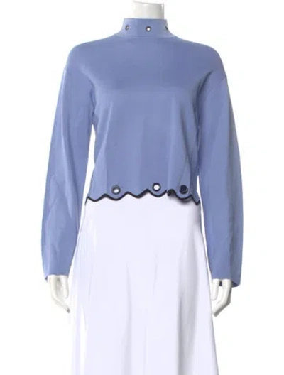 Pre-owned Simkhai Mock Neck Sweater In Blue