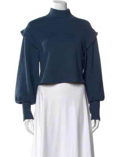 Pre-owned Simkhai Mock Neck Sweater In Blue