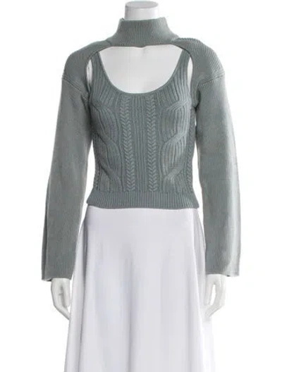 Pre-owned Simkhai Mock Neck Sweater In Blue