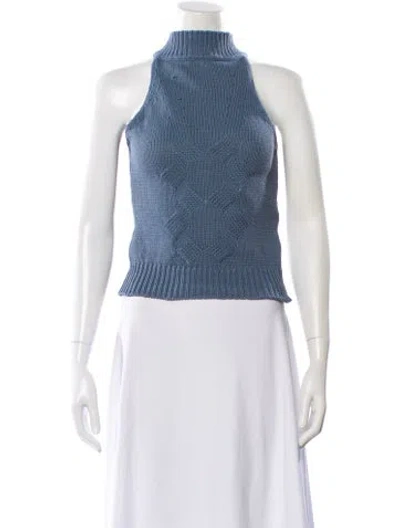 Pre-owned Simkhai Mock Neck Sweater In Blue