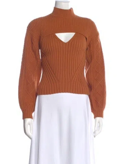 Pre-owned Simkhai Mock Neck Sweater In Brown