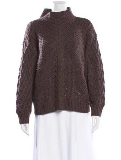 Pre-owned Simkhai Mock Neck Sweater In Brown