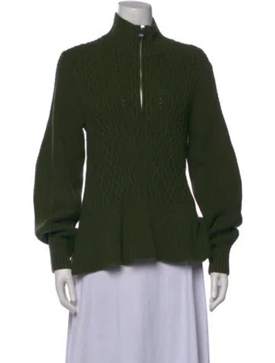 Pre-owned Simkhai Mock Neck Sweater In Green