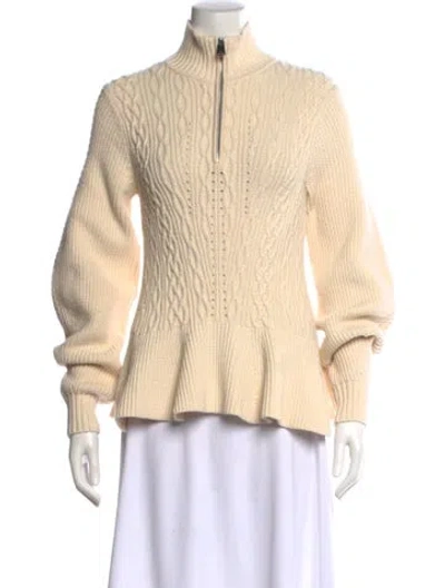 Pre-owned Simkhai Mock Neck Sweater In Neutral
