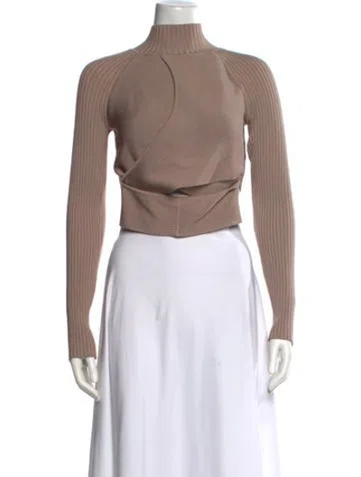 Pre-owned Simkhai Mock Neck Sweater In Neutral