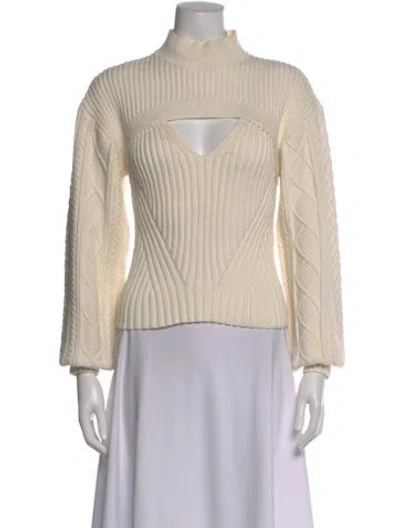 Pre-owned Simkhai Mock Neck Sweater In Neutral