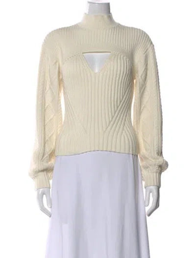 Pre-owned Simkhai Mock Neck Sweater In Neutral