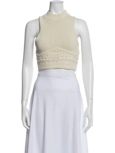 Pre-owned Simkhai Mock Neck Sweater In Neutral