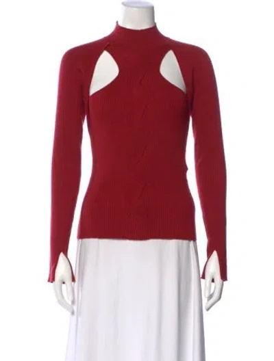 Pre-owned Simkhai Mock Neck Sweater In Red