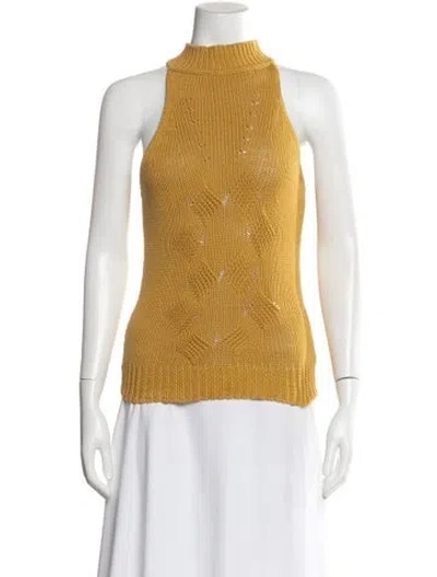 Pre-owned Simkhai Mock Neck Sweater In Yellow