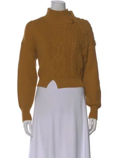 Pre-owned Simkhai Mock Neck Sweater In Yellow