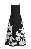 Simkhai Annabella Floral Embroidered Midi Dress In Black