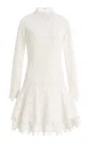Simkhai Joy Guipure Lace Long-sleeve Mini Dress In White