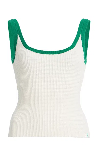 Simkhai Rayne Knit Tank Top In Ivory Multi In White