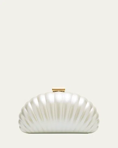 Simkhai Monet Pearlized Shell Clutch Bag In Ivory