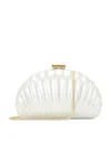 Simkhai Monet Pearlized Shell Clutch In Ivory