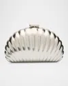 Simkhai Monet Shell Clutch Bag In Silver