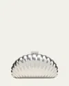 Simkhai Monet Shell Clutch Bag In Silver