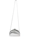 Simkhai Monet Shell Clutch Bag In Silver