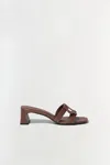 Simkhai Monogram Block Heel Sandal In Sable