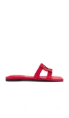 Simkhai Monogram Flat Slide In Red