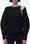 Simkhai Monroe Wool Cashmere Knit Sweater With Crystals In Black