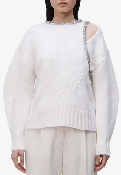 Simkhai Monroe Crystal-embellished Sweater In Ivory