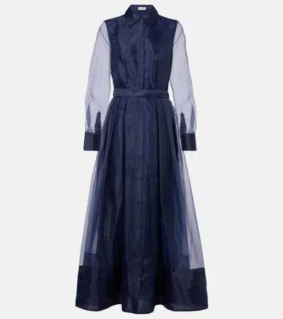 Simkhai Montgomery Shirt Dress In Blue
