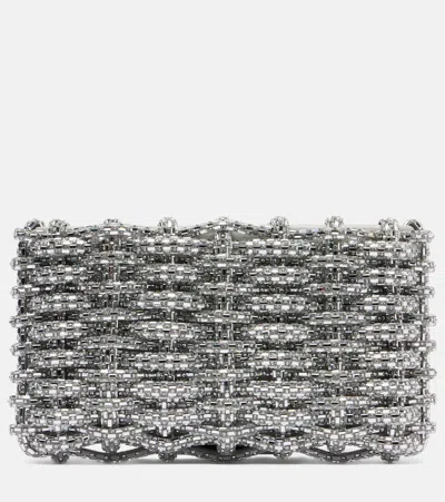 Simkhai Morgan Embellished Clutch In Silver