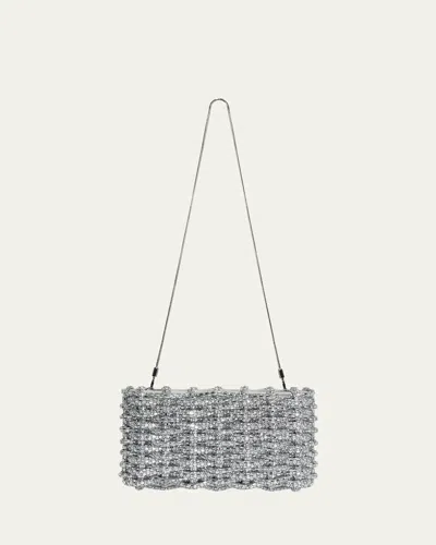 SIMKHAI MORGAN WOVEN RHINESTONE CLUTCH BAG