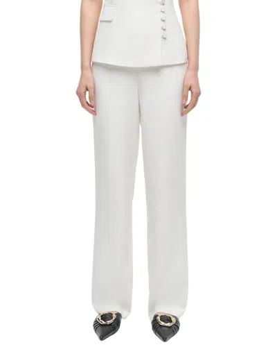 Simkhai Morrie Crepe Straight-leg Pants In White