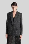 Simkhai Murphy Blazer In Grey Polyester In Gray