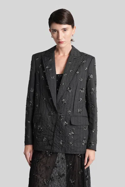Simkhai Murphy Blazer In Grey Polyester In Gray