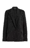 Simkhai Murphy Embroidered Blazer In Dark Grey