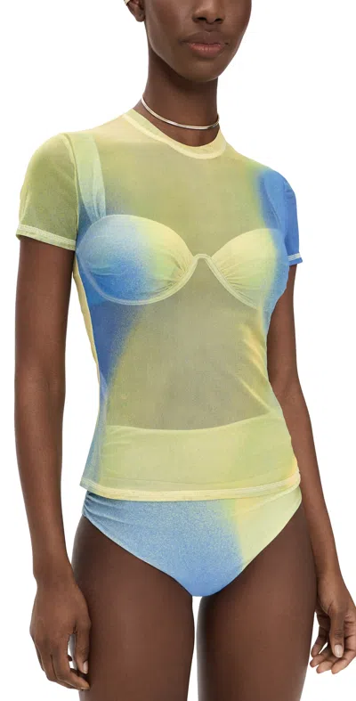 Simkhai Murry Top Golden Hour Twilight In Yellow