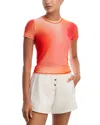 Simkhai Murry Mesh Top In Orange