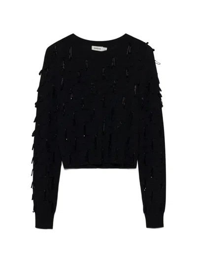 Simkhai Myra Safety-pin Sweater In Blue